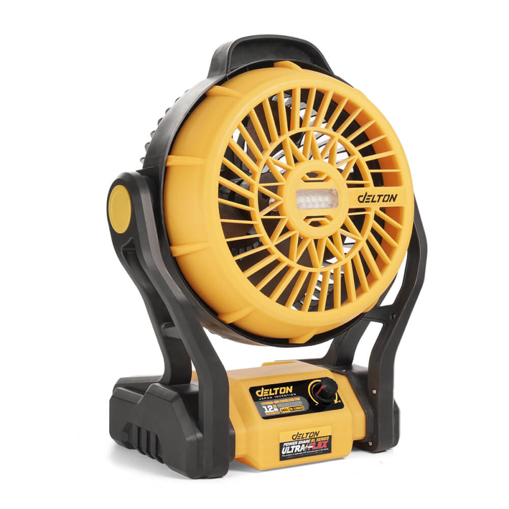พัดลมไร้สาย 12 นิ้ว (พร้อมแบตเตอรี่) DELTON รุ่น FN-12INCH ULTRAFLEX 20V 4AH